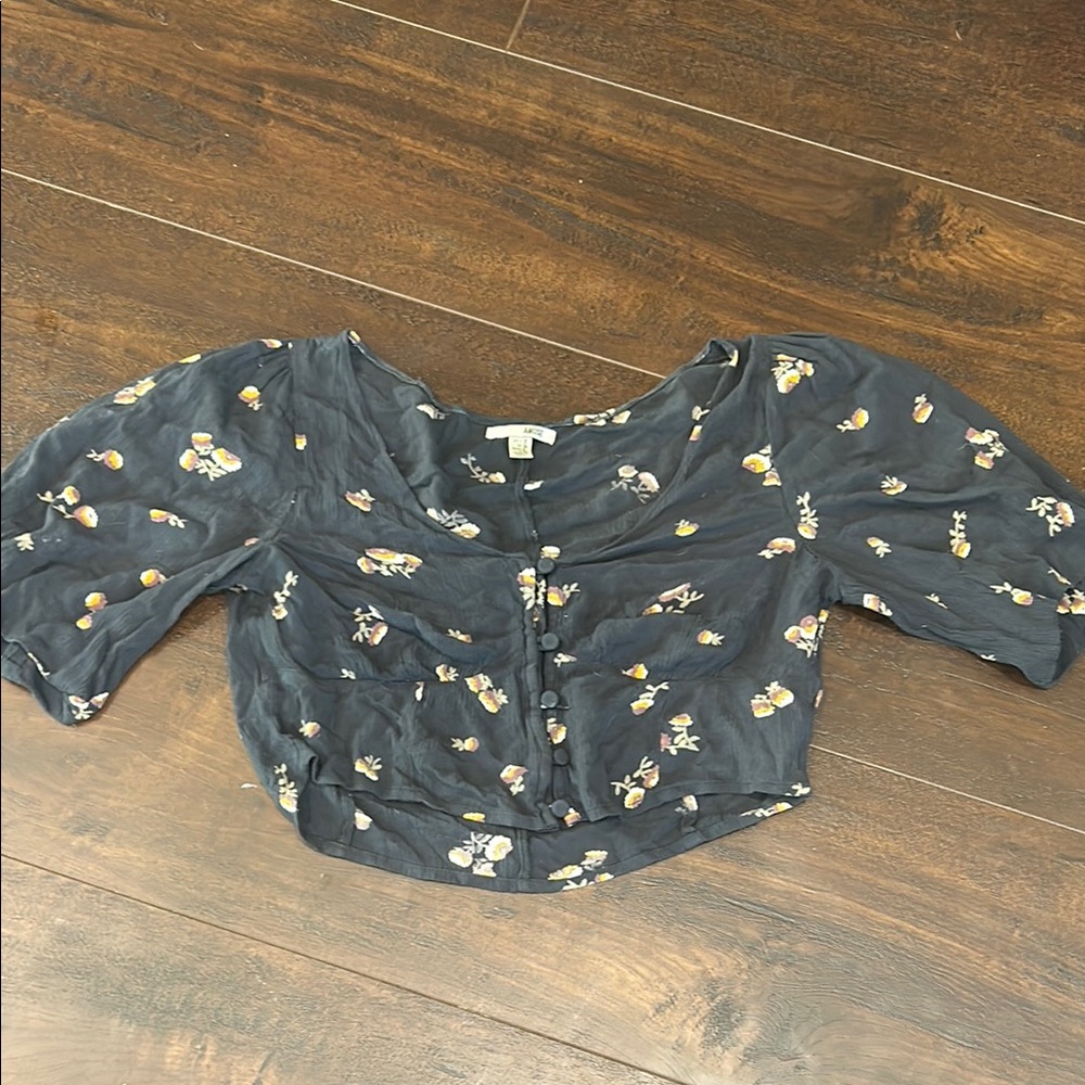 Floral Button-Up Blouse